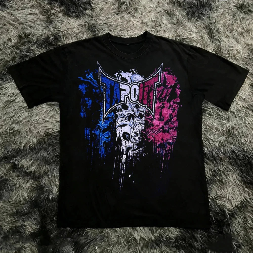 Vintage Y2K Tapout T Shirt Men Women Summer Graphic Print T-shirt USA Y2K 90s Tee Fashion Gothic Streetwear Summer Tee Tops