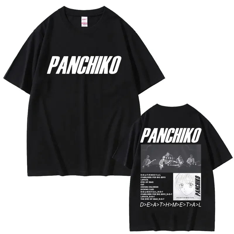 Rock Band Panchiko DEATHMETAL Album Graphic Print Tshirt Men Women Vintage Casual T-shirts Male Oversized Tees Gothic Streetwear