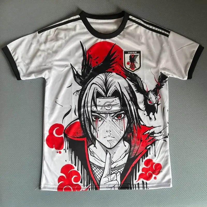 Naruto Anime Itachi Uchiha Concept Soccer Japan Football Jersey Wind Breathable Quick Drying T-shirt  MEN Tops