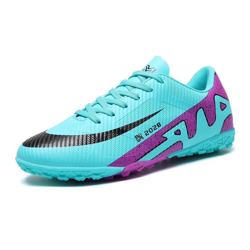 High Quality New Mens Soccer Shoes Society Ultralight Turf Soccer Cleats Kids Sneakers Training Football Boots Chuteira Campo