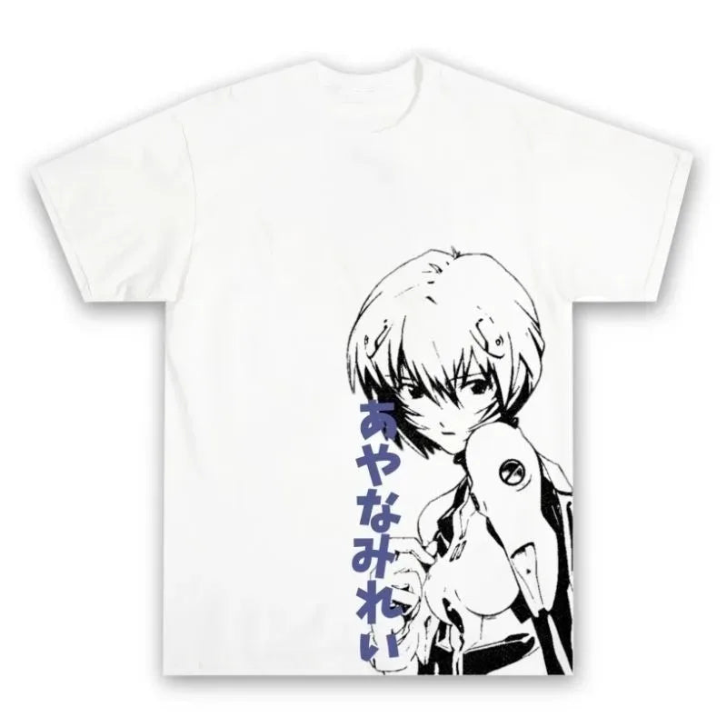 Neon Genesis Evangelion Ayanami Rei Asuka Classic Style Short Sleeve T-shirt Men Women 2026 Summer Men Women Cotton Tee Tops