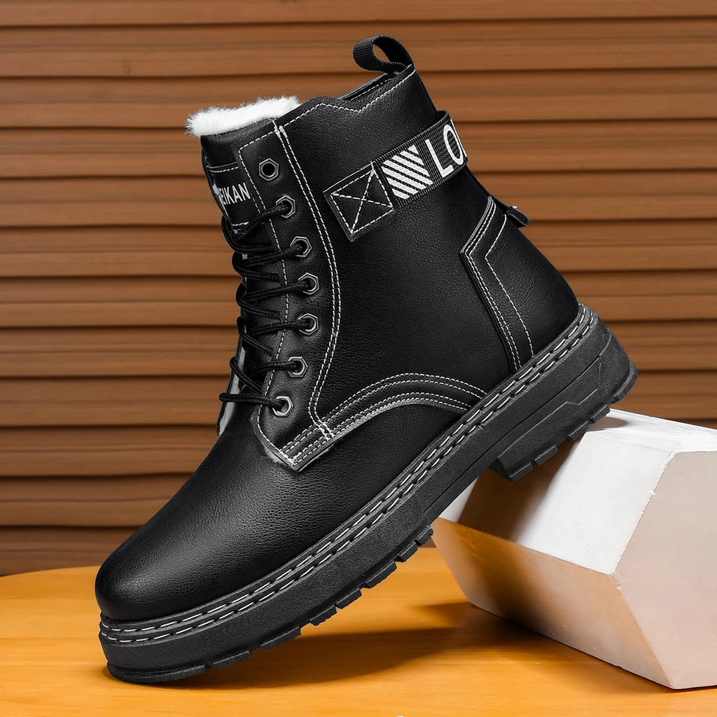 High-top men's casual sneakers, snow boots, durable and warm, popular in autumn and winter, trendy and fashionable