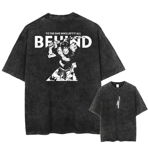 2026 Anime Jujutsu Kaisen Fushiguro Toji Printed T-shirt Men's and Women's Washed T-shirt High Quality Vintage T-shirt Tops