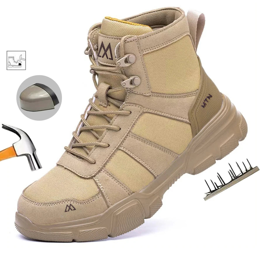 Indestructible Security Protective Boots Men Comfortable Breathable Construction Working Boots Anti-Puncture Work Safety Shoes