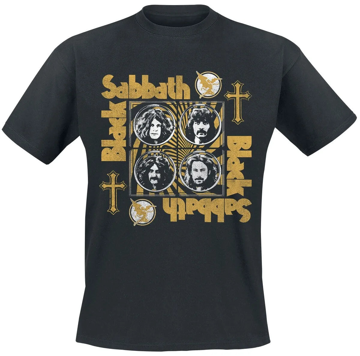 Black Sabbath Vintage Devil Print Cotton T-shirt Men Women Heavy Metal Band Unisex Short Sleeve Tee