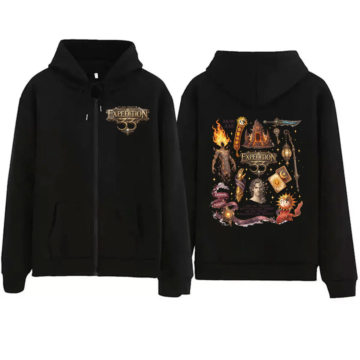 For Those Who Come After Zip Up Hoodie Clair Obscur Expedition 33 Game Fans Men Women Sweatshirt Vintage Oversized Coats Hoodies