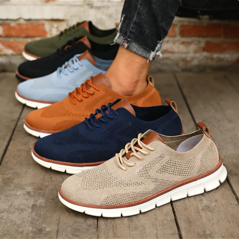Outdoor Men Causal Sneakers Lightweight Breathable Mesh Soft Sold Walking Shoes Comfortable Shock-absorbing Trendy Shoes for Men