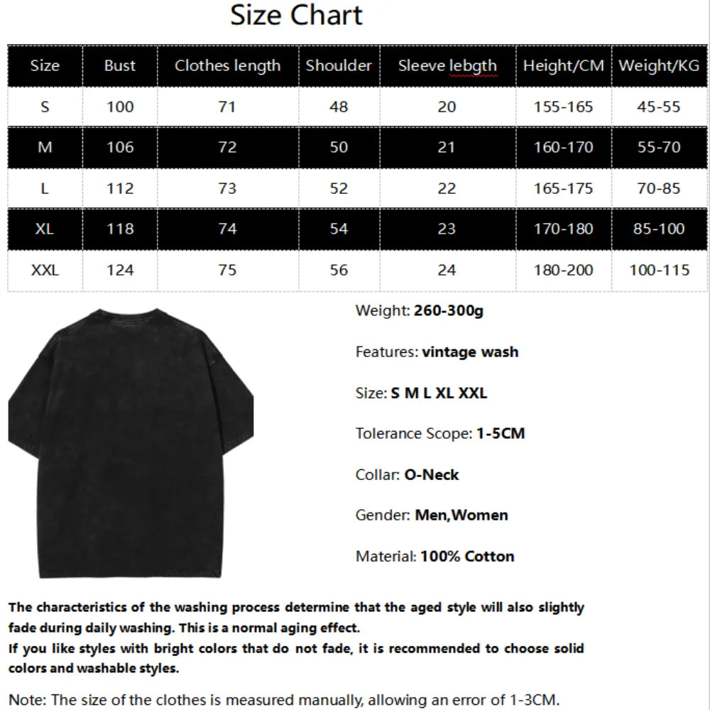 Berserk Guts Anime Printed Tee Men Women Washed Cotton T-shirts Manga Vintage T Shirt Harajuku Male Casual Oversized Tshirt