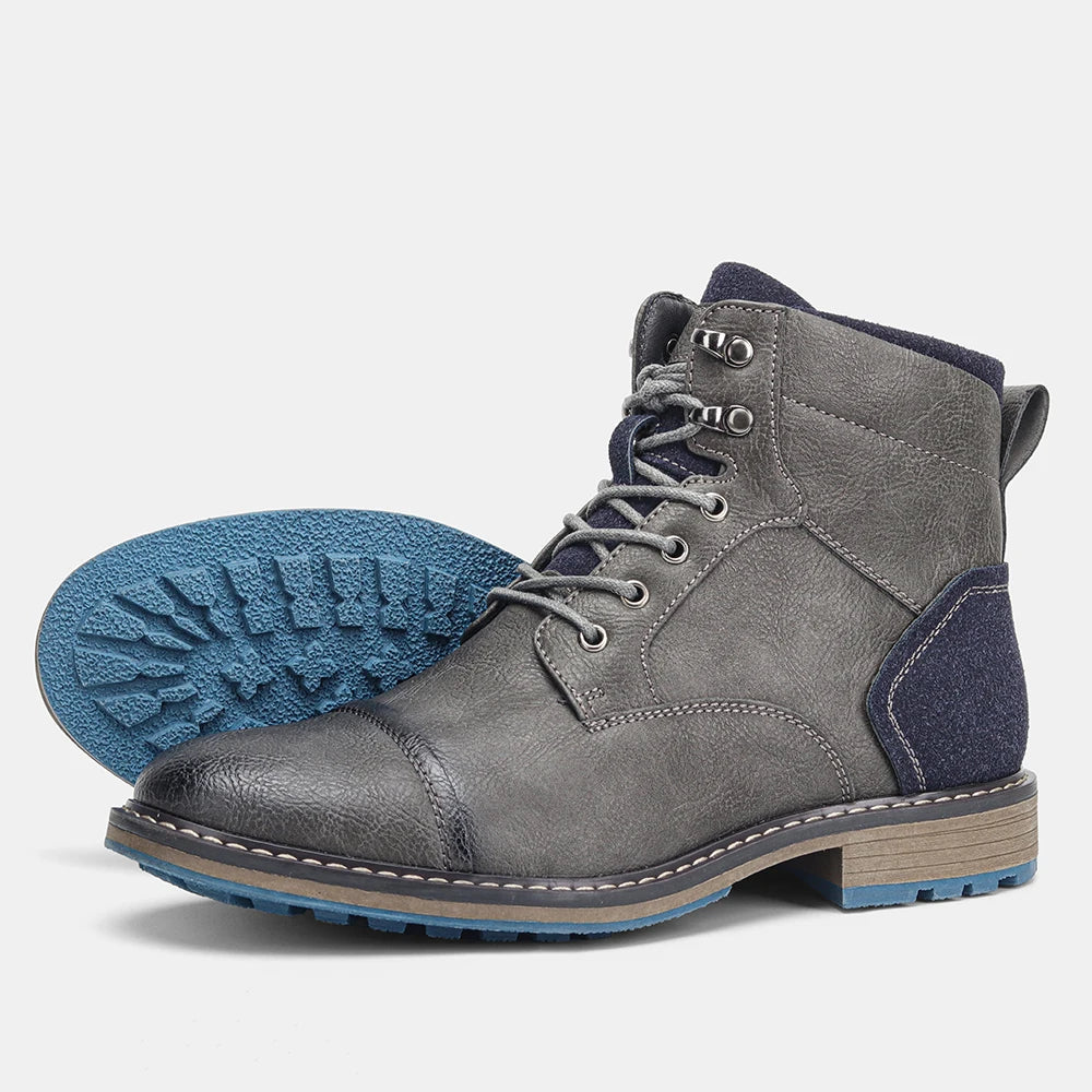 Size 7~13 Retro Men Boots 2023 Fashion Comfortable  Spring Leather Boots