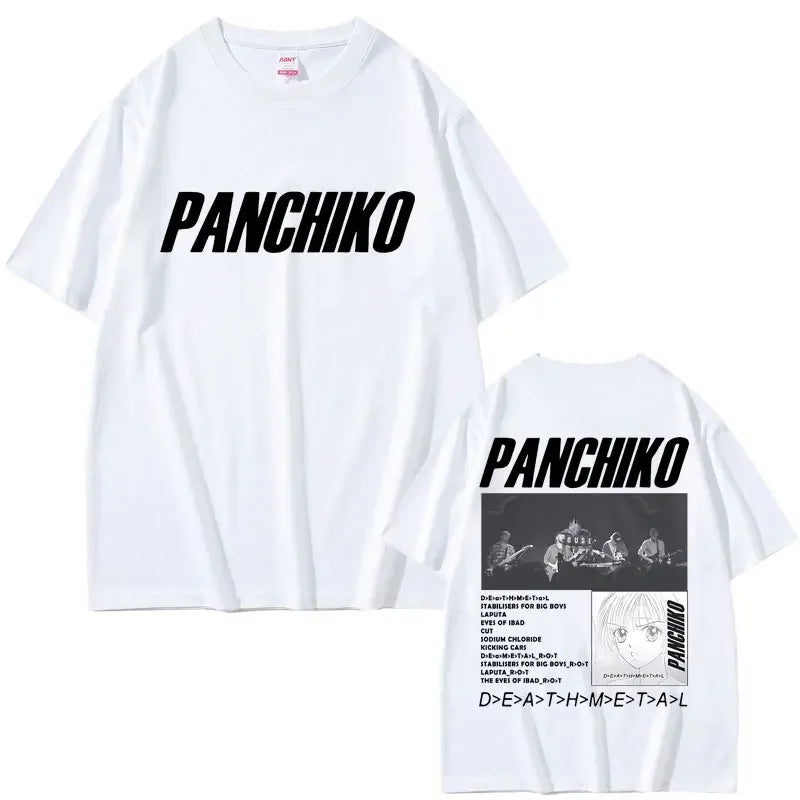 Rock Band Panchiko DEATHMETAL Album Graphic Print Tshirt Men Women Vintage Casual T-shirts Male Oversized Tees Gothic Streetwear