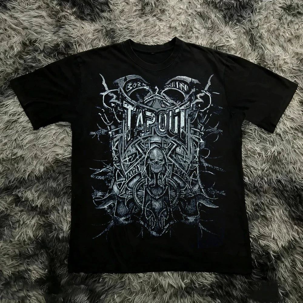 Vintage Y2K Tapout T Shirt Men Women Summer Graphic Print T-shirt USA Y2K 90s Tee Fashion Gothic Streetwear Summer Tee Tops