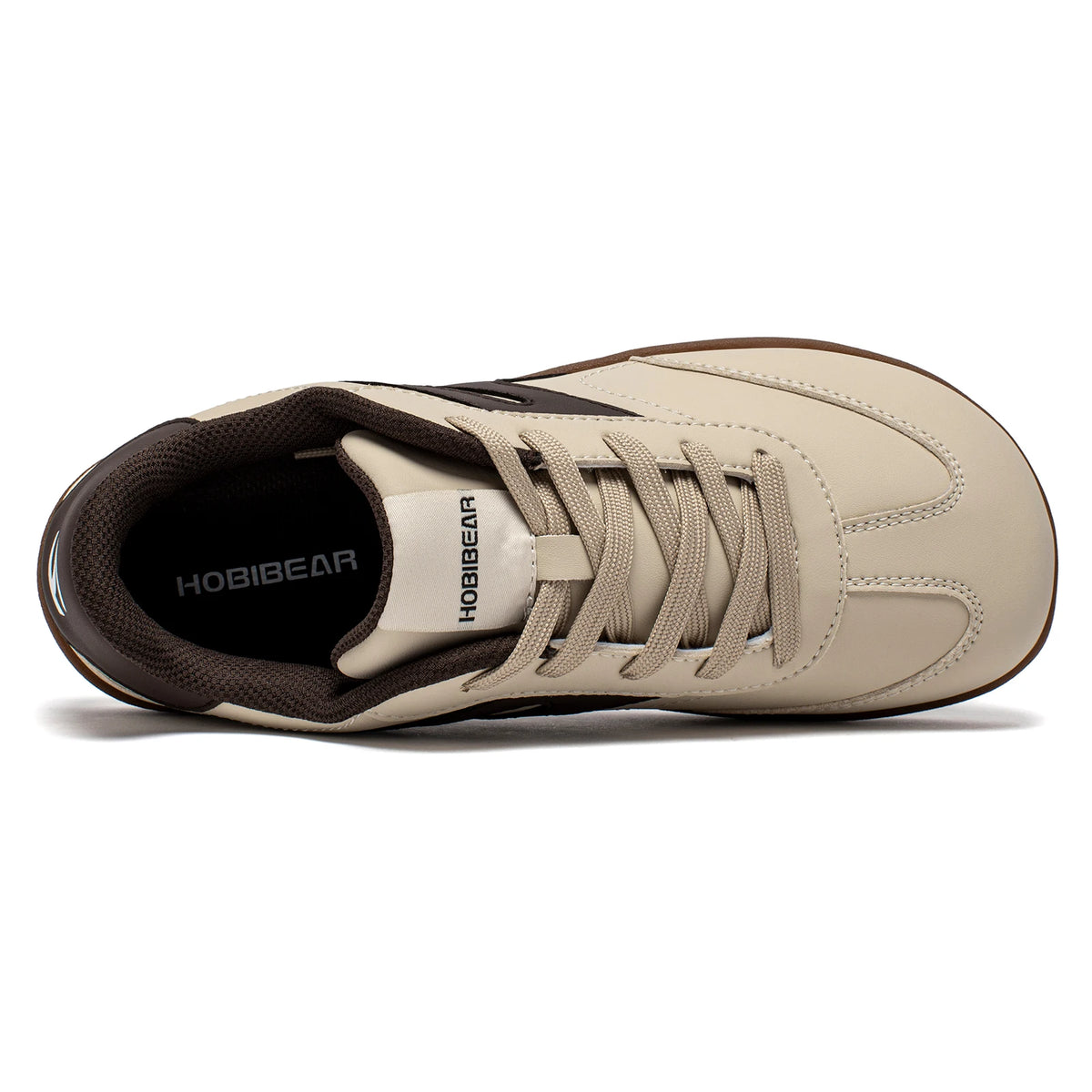HOBIBEAR Wide Toe Shoes Unisex Artificial Leather Barefoot Sneakers Casual Retro Zero Drop Shoes for Women Men