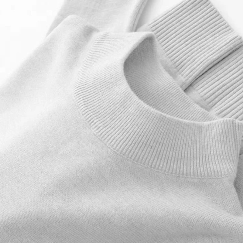 Men's Mock Turtleneck Sweater Men's Knitting Pullovers Rollneck Sweater Winter Warm Men Jumper Slim Fit Casual Streetwear