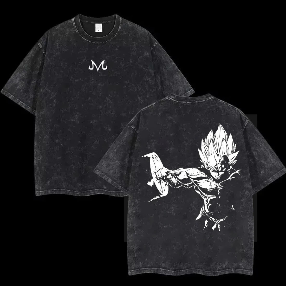 Anime Dragon Ball Cosplay Washed Goku T-Shirt Cotton Loose Large Casual Sports Vegeta Gym T-Shirt Men's Harajuku Tee Clothing