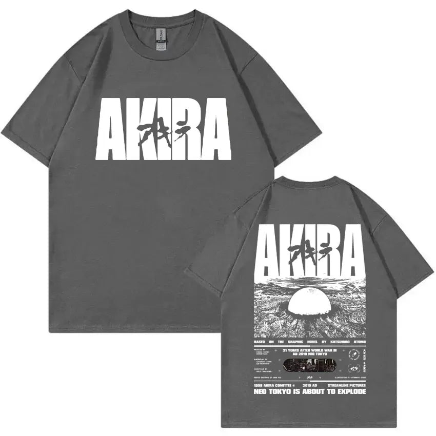 Japanese Men's and Women's Science Fiction Graphic T-shirt Large Retro T-shirt Anime Movie Akitaro Kaneda Men's T-shirt Top