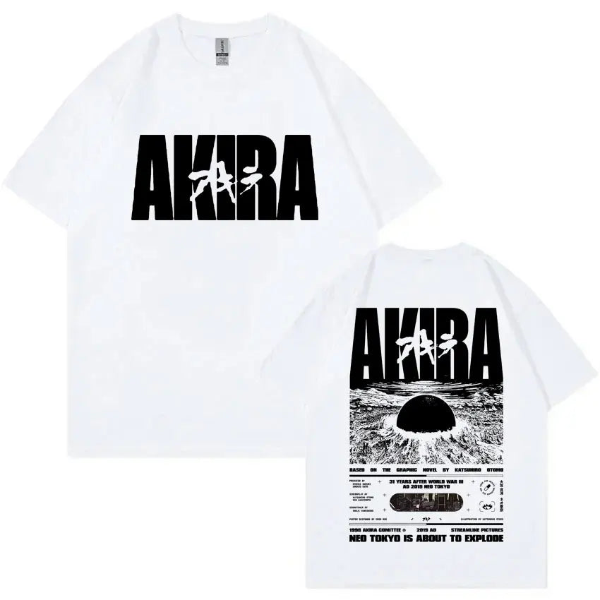 Japanese Men's and Women's Science Fiction Graphic T-shirt Large Retro T-shirt Anime Movie Akitaro Kaneda Men's T-shirt Top