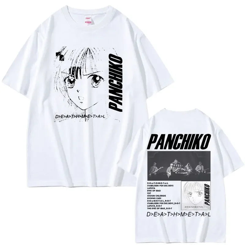 Rock Band Panchiko DEATHMETAL Album Graphic Print Tshirt Men Women Vintage Casual T-shirts Male Oversized Tees Gothic Streetwear