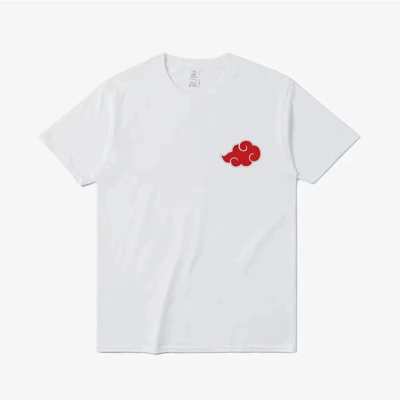 Japan Anime Akatsuki Cloud Symbols Print Men T-shirts Streetwear Men Short Sleeve T Shirts Brand Men Clothing Tshirt