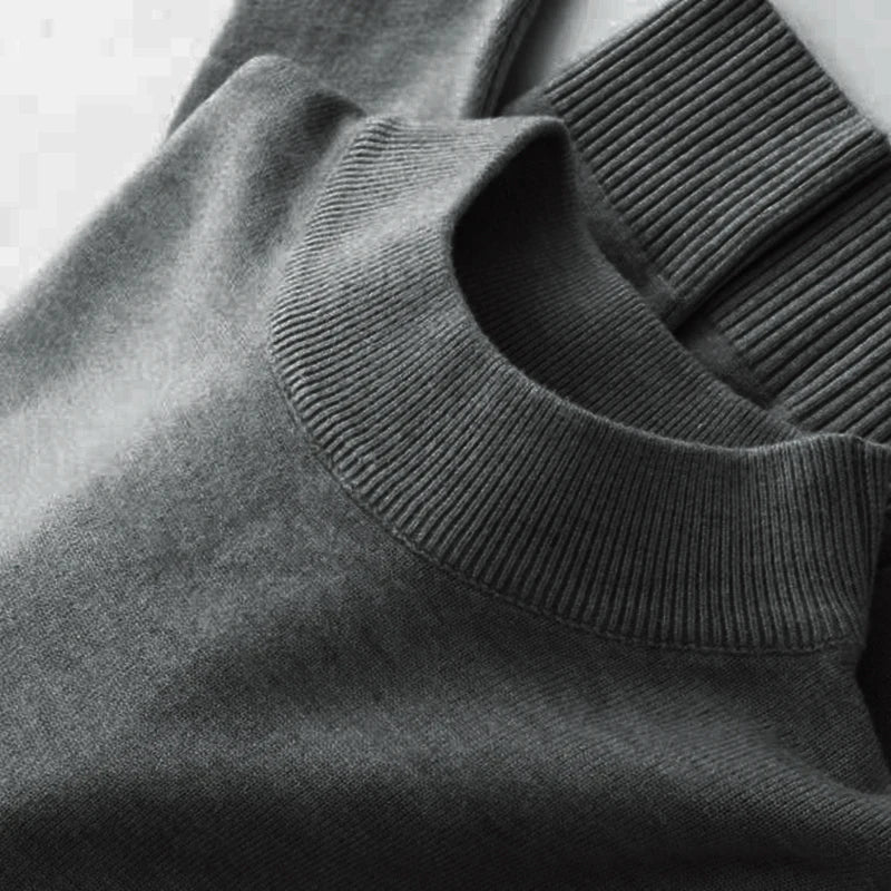 Men's Mock Turtleneck Sweater Men's Knitting Pullovers Rollneck Sweater Winter Warm Men Jumper Slim Fit Casual Streetwear