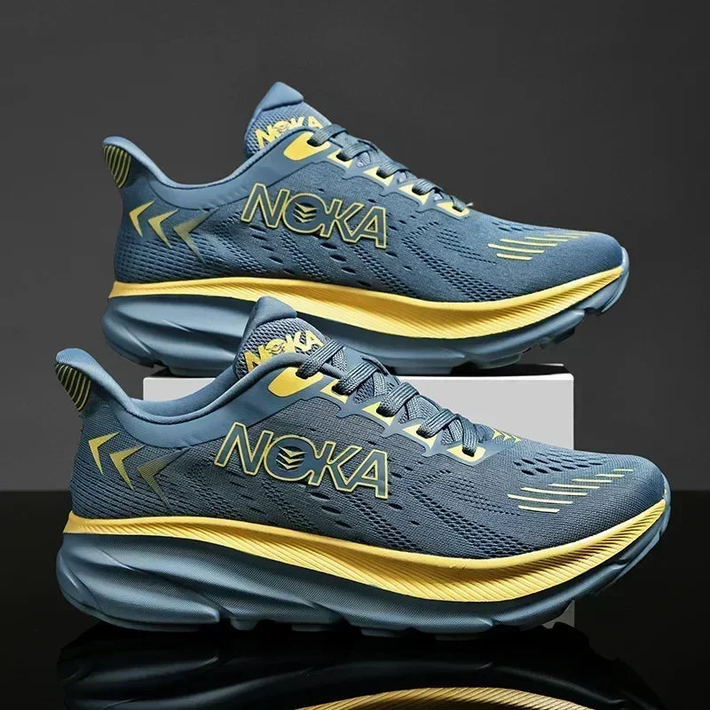 Men's Running Shoes Breathable Cushioning Luxury Shoes Trainer Race Outdoor Couple Non-Slip Jogging Sneakers Mesh Off-road Shoes