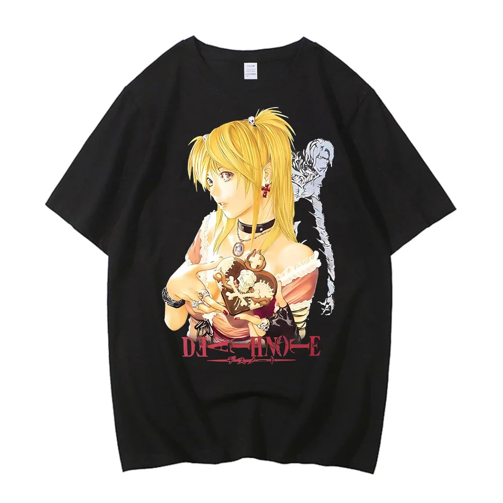 Harajuku Death Note T Shirts Anime Graphic Printing T Shirt High Quality Cotton Fashion Streetwear Unisex Top Tee