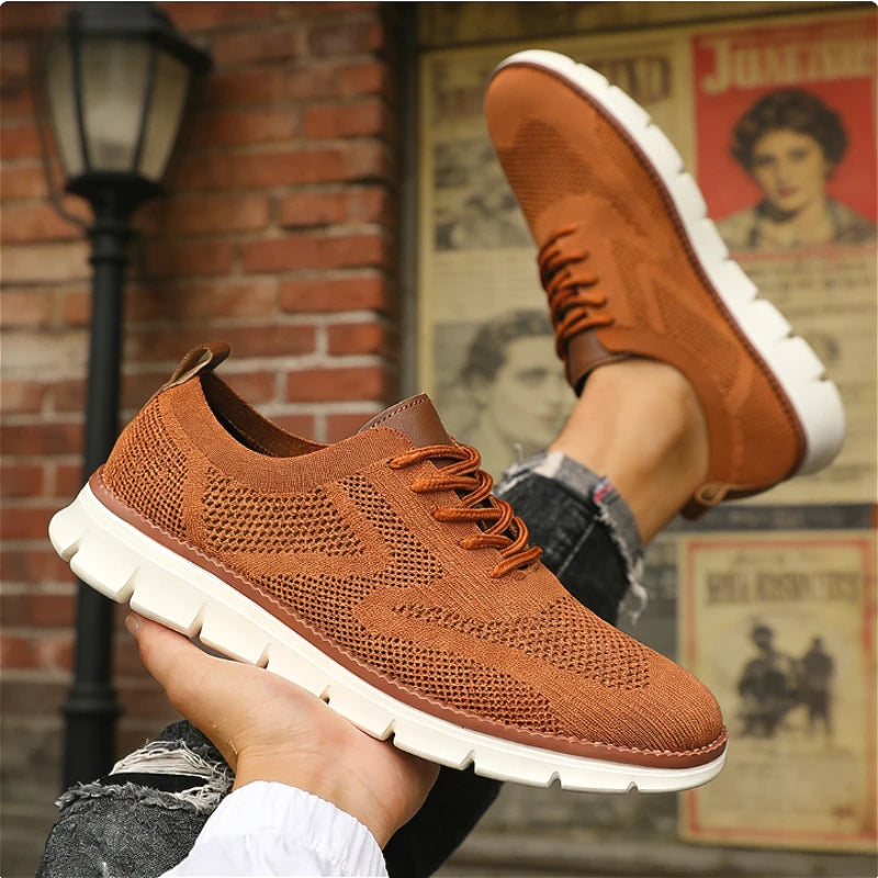 Outdoor Men Causal Sneakers Lightweight Breathable Mesh Soft Sold Walking Shoes Comfortable Shock-absorbing Trendy Shoes for Men