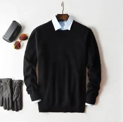 Classic Pullover V-Neck Sweater Men 2024 Autumn Winter Cashmere Cotton Blend Warm Jumper Clothes Pull Homme Man Hombres Sweater