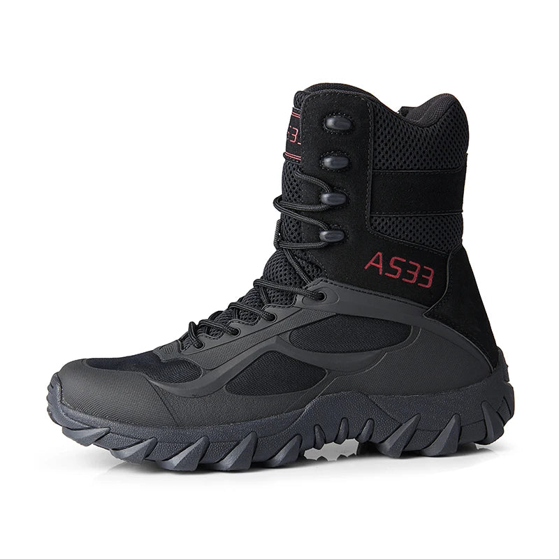 Men Tactical Boot Safety Anti-Slip Military Brand Hunting Hiking Shoes High Quality Desert Motorcycle Unisex Army Climbing Shoes