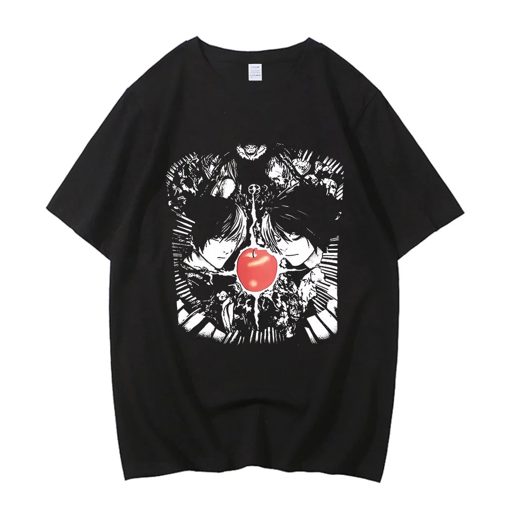 Harajuku Death Note T Shirts Anime Graphic Printing T Shirt High Quality Cotton Fashion Streetwear Unisex Top Tee