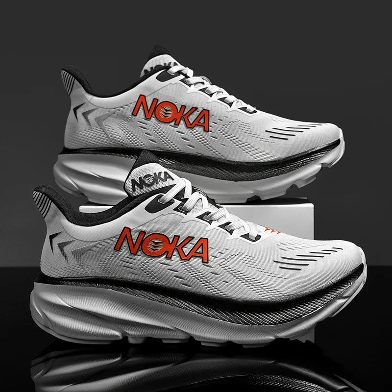 Men's Running Shoes Breathable Cushioning Luxury Shoes Trainer Race Outdoor Couple Non-Slip Jogging Sneakers Mesh Off-road Shoes