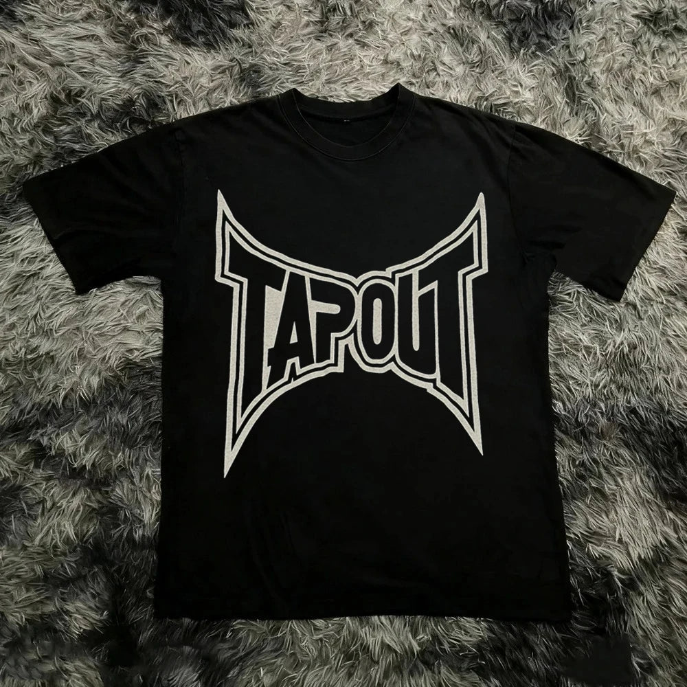 Vintage Y2K Tapout T Shirt Men Women Summer Graphic Print T-shirt USA Y2K 90s Tee Fashion Gothic Streetwear Summer Tee Tops