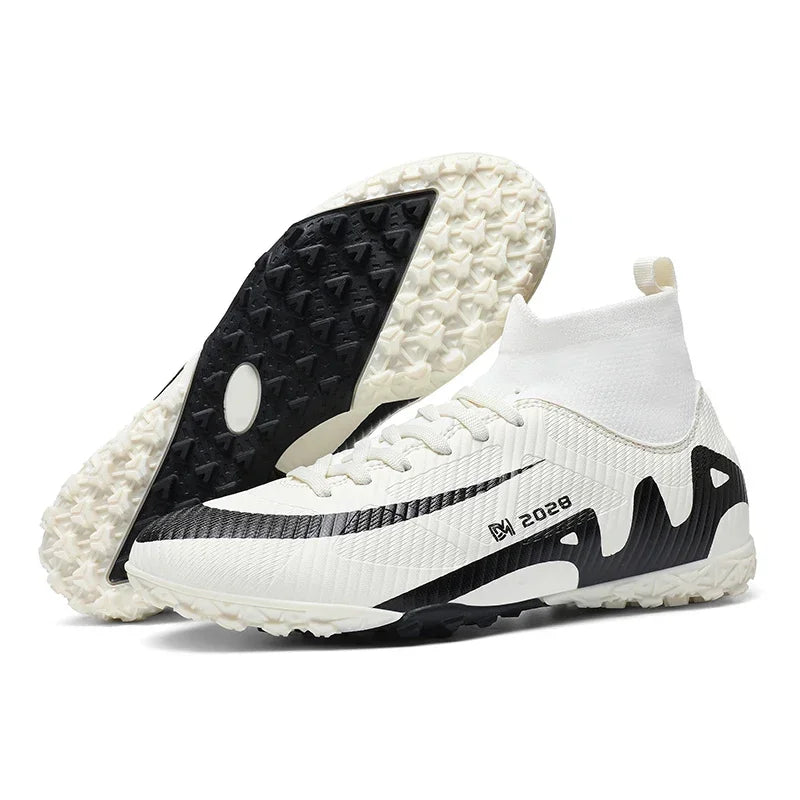 Fashion Pink Soccer Shoes Men's  Professional Lightweight Sock Football Boots Outdoor Non-slip Original Football Cleats Sneakers
