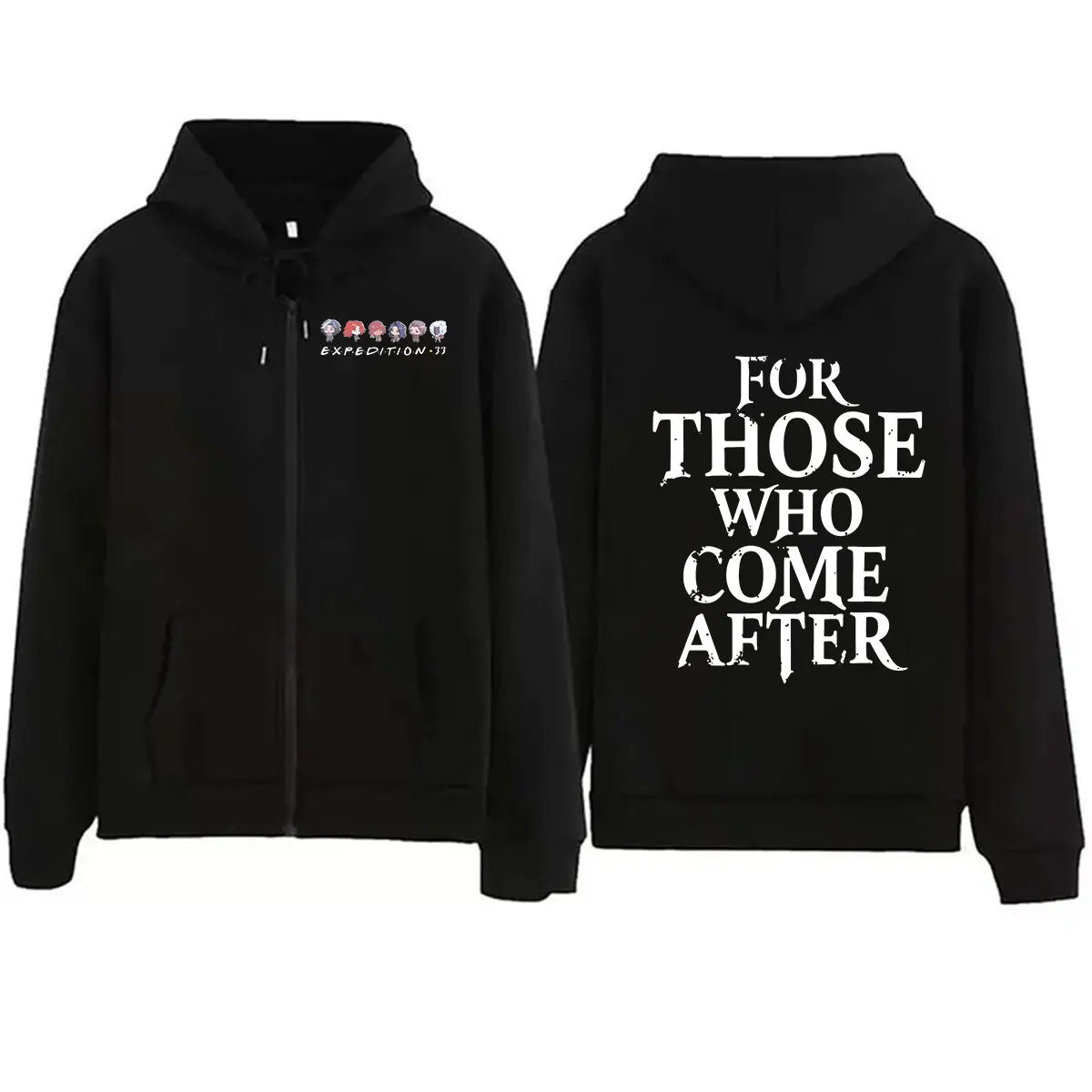 For Those Who Come After Zip Up Hoodie Clair Obscur Expedition 33 Game Fans Men Women Sweatshirt Vintage Oversized Coats Hoodies