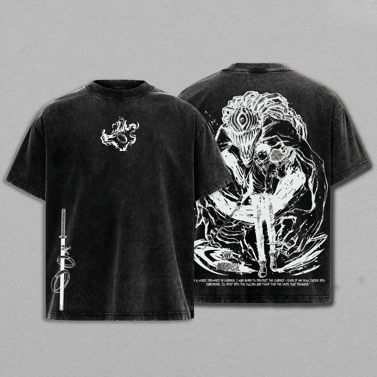 Jujutsu Kaisen Okkotsu Yuta T-shirt Anime Vintage Washed Tshirt Summer Short Sleeve Casual Cotton Tee Shirt Tops Men Clothing