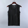 Men's Ice Silk Mesh Vest Lightweight Sports Summer Wear Sleeveless T-shirt Tank Top Casual Fashion Outerwear