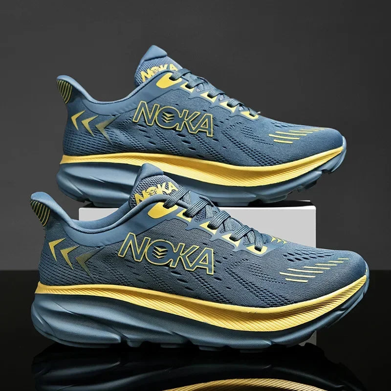 Men's Running Shoes Breathable Cushioning Luxury Shoes Trainer Race Outdoor Couple Non-Slip Jogging Sneakers Mesh Off-road Shoes