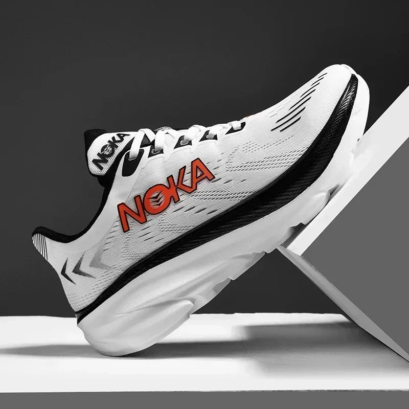 Men's Running Shoes Breathable Cushioning Luxury Shoes Trainer Race Outdoor Couple Non-Slip Jogging Sneakers Mesh Off-road Shoes