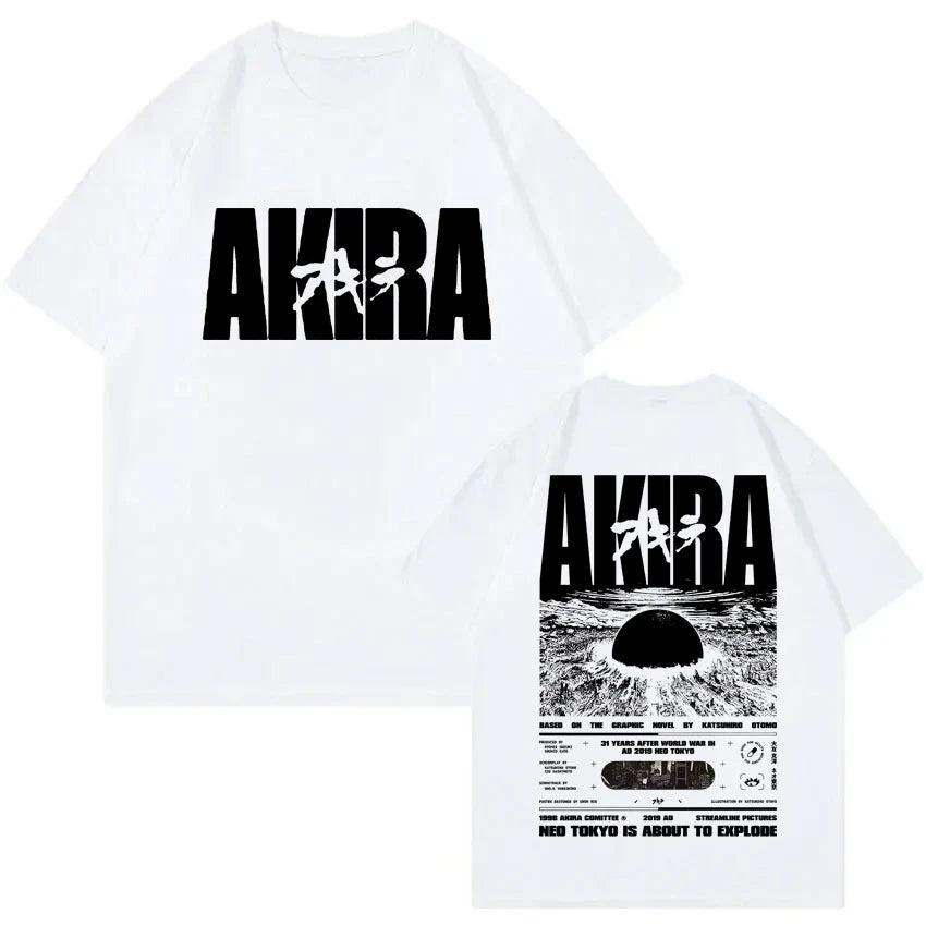 Japanese Men's and Women's Science Fiction Graphic T-shirt Large Retro T-shirt Anime Movie Akitaro Kaneda Men's T-shirt Top