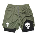 Summer Men's 2-in-1 Sports Shorts with Phone Bag, Quick Drying Fitness Running Shorts