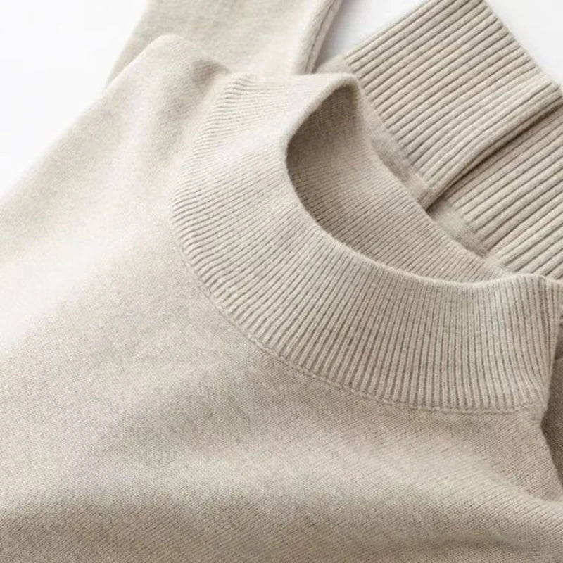 Men's Mock Turtleneck Sweater Men's Knitting Pullovers Rollneck Sweater Winter Warm Men Jumper Slim Fit Casual Streetwear