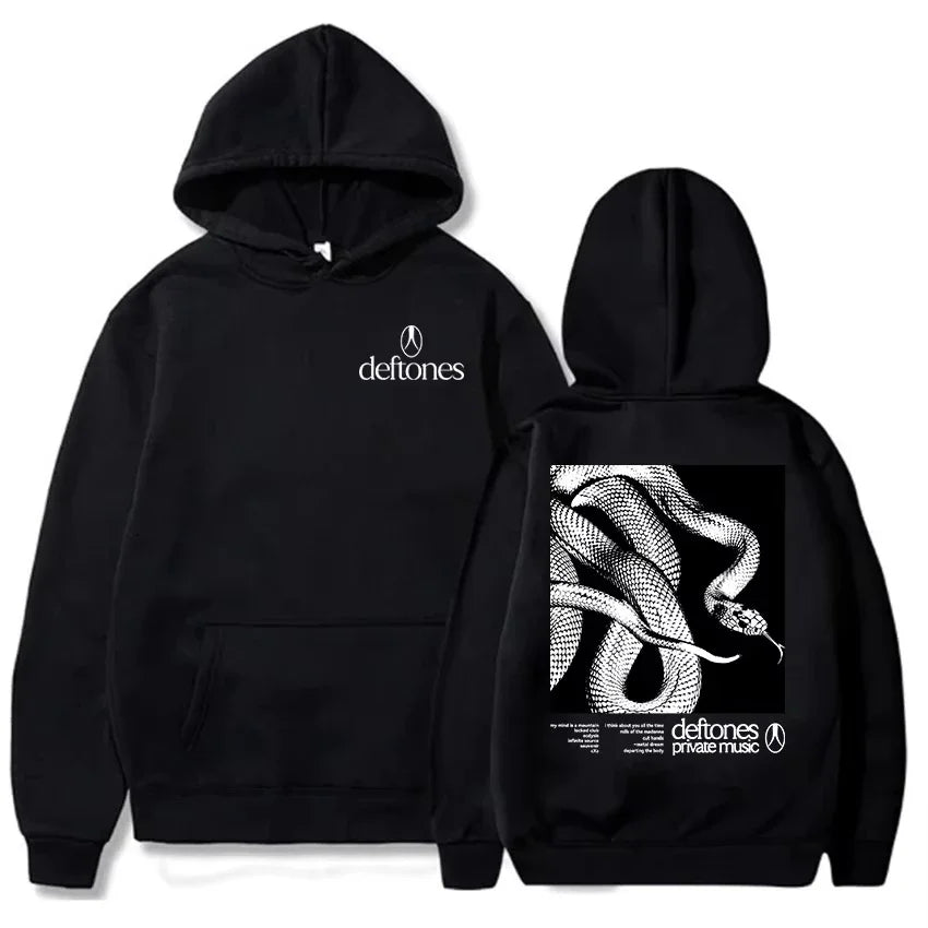 Deftones Private Music 2D Hoodie 2025 Album Graphic Printed Sweatshirt Autumn Cotton Long Sleeve Sudaderas Unisex Leisure fashio