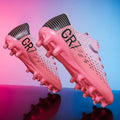 New Hot Children Football Boots Outdoor Trainers Soccer Shoes for Kids Boys Girls Hook Loop Football Cleats Futsal Sneakers31-39