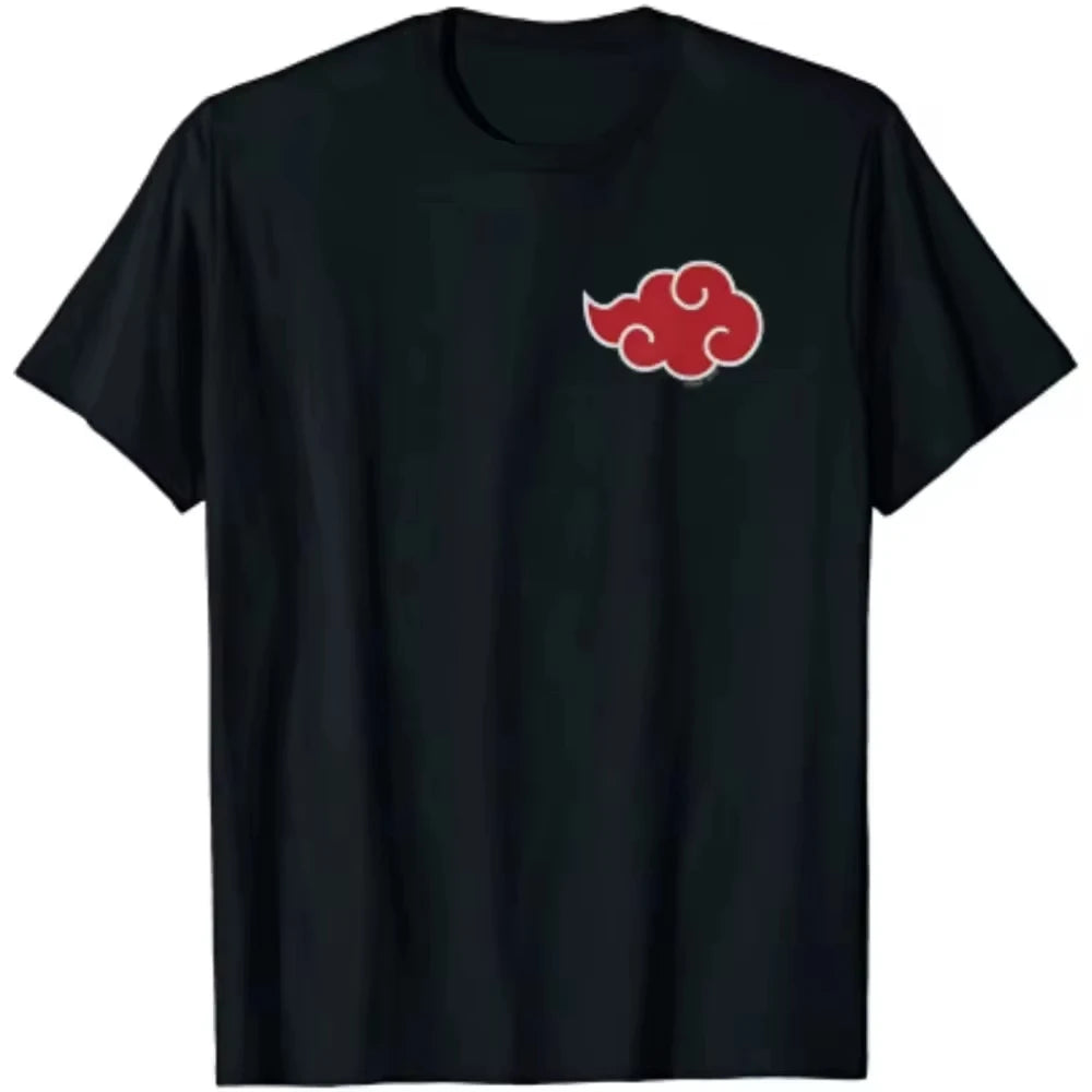 Japan Anime Akatsuki Cloud Symbols Print Men T-shirts Streetwear Men Short Sleeve T Shirts Brand Men Clothing Tshirt