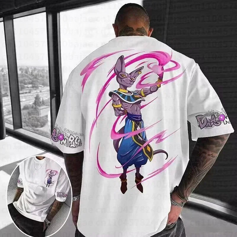 Saiyan Son Goku Anime Dragon Ball Harajuku Men Summer T-shirt 2026 Oversized Retro Street Women Casual Loose Short Sleeve Unisex