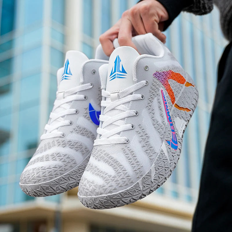 Anti Slip Wear Resistant Basketball Shoes High Top Stable Support Shock Absorption Breathable Upper Outdoor Street SportsFitness