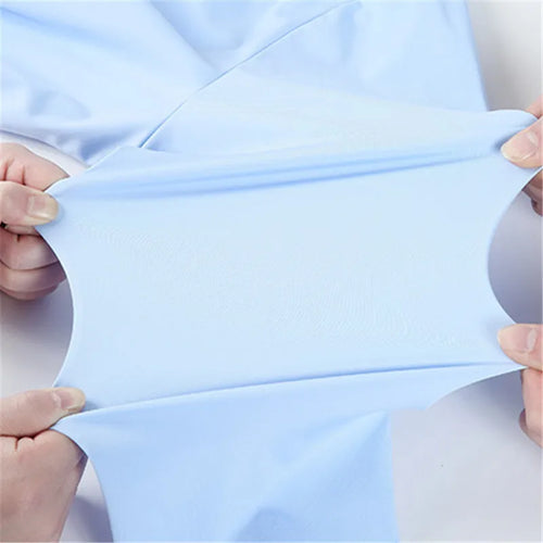 2025 High Elasticity Spandex Shirt Men Long Sleeve Spring Summer Slim Fit Casual Solid Color Social Formal Dress Shirts 100KG