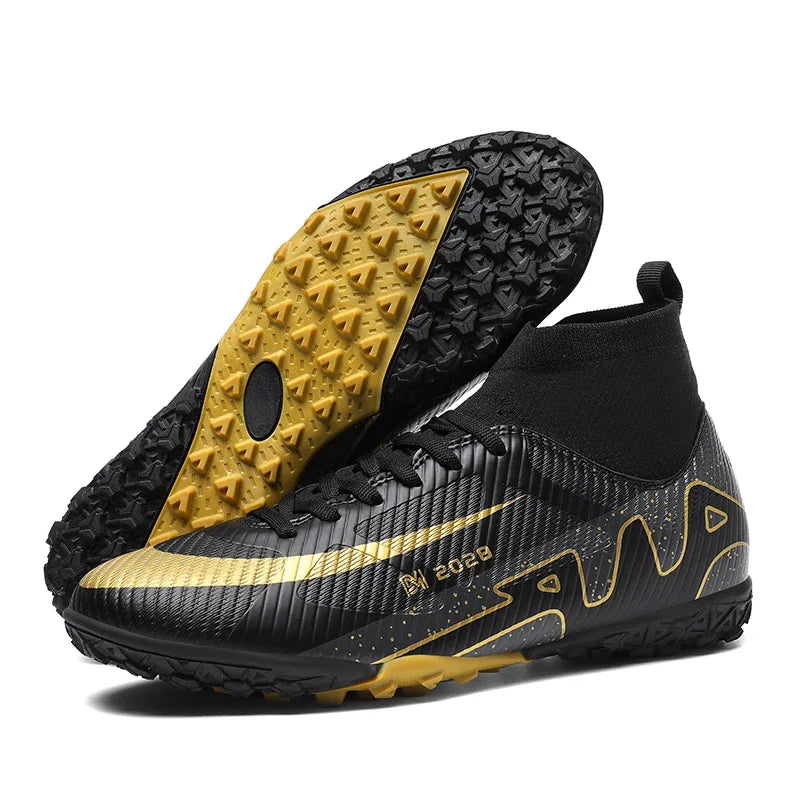 Fashion Pink Soccer Shoes Men's  Professional Lightweight Sock Football Boots Outdoor Non-slip Original Football Cleats Sneakers
