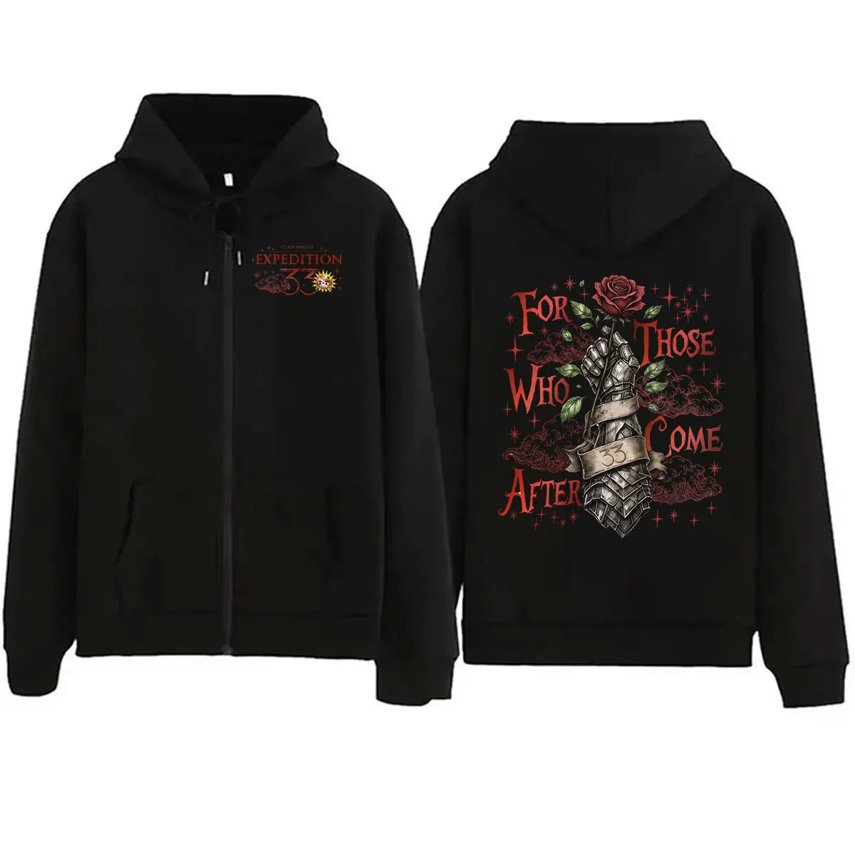 For Those Who Come After Zip Up Hoodie Clair Obscur Expedition 33 Game Fans Men Women Sweatshirt Vintage Oversized Coats Hoodies