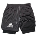 Men'S Compression Shorts Summer Gym Fitness Running Training Sports Shorts Two-In-One Mesh Breathable Quick-Drying Shorts