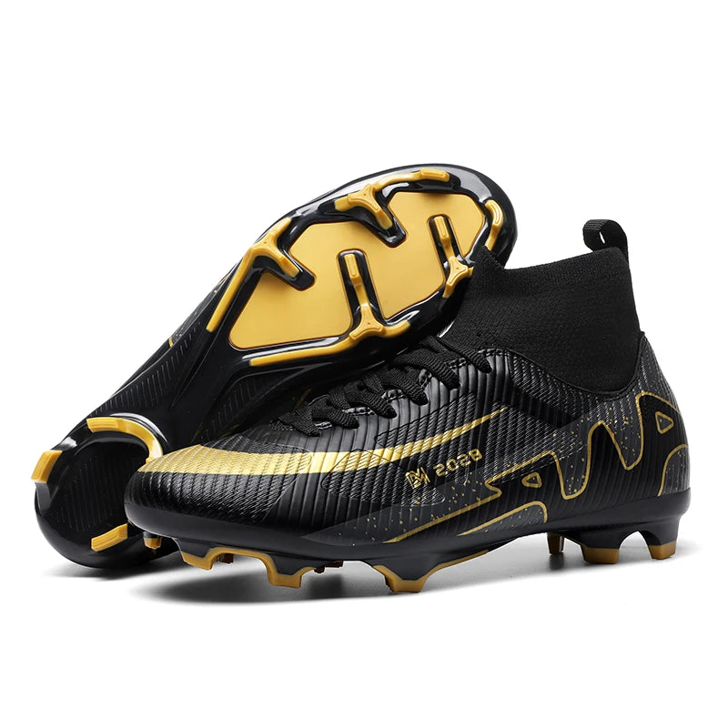 Fashion Pink Soccer Shoes Men's  Professional Lightweight Sock Football Boots Outdoor Non-slip Original Football Cleats Sneakers